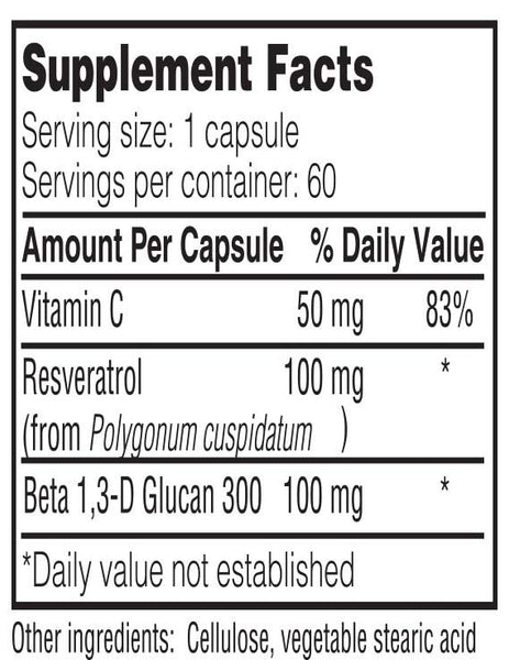 RVB300 (Beta 1, 3-D Glucan Resveratrol Mix)